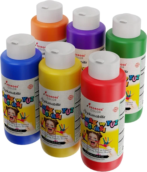 Ara Renkler Parmak Boyası 6'Lı Set 6X120Ml ürün görseli 1