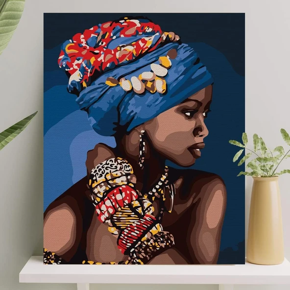 Palmiye Hobi Sanat Sayılarla Boyama Tuval Seti Fırça Boya Dahil (Çıtalı) 40X50 Cm - Zarafet ürün görseli 1