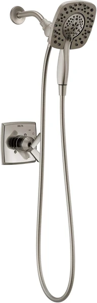 Faucet Ashlyn 17 Serisi Çift Fonksiyonlu Duş Trim Kiti 2 Sprey Dokunmatik Temizleme In2Ition 2'Si 1 Arada Hortumlu El Duş Başlığı, Paslanmaz T17264-Ss-I (Valf Dahil Değildir) ürün görseli 1