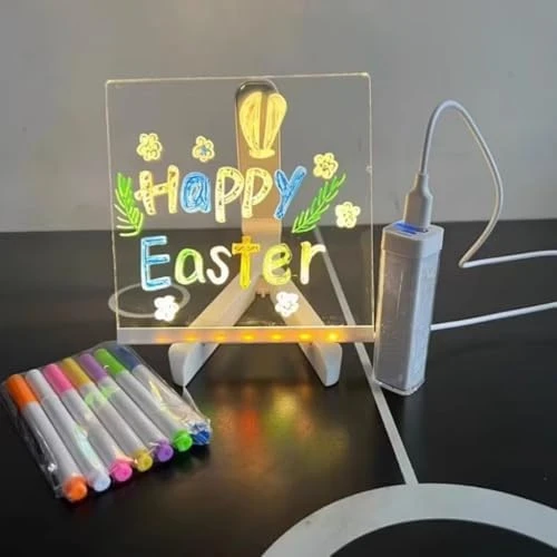 Bakgelal Led Işıklı Yazı Çizim Panosu, Silinebilir Fosforlu Kalemli, Not Tahtası, Led’Li Çocuk Çizim Panosu, Işıklı Mesaj Tahtası, ürün görseli 1