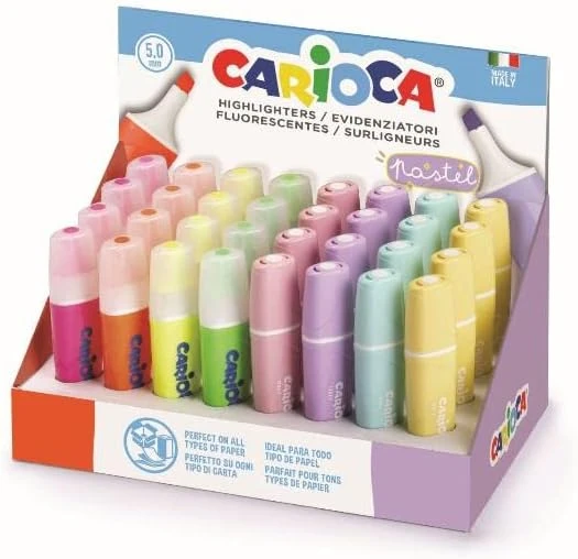 Cari̇oca Pastel+Fosforlu İşaretleme Kalemi̇ 32Li̇ Stand 8 Renk ürün görseli 1