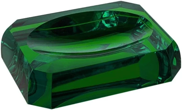 System Cyrstal Bath Accessory Soap Dish Green Yeşil Tek Ebat Ba2051 008 C5 ürün görseli 1