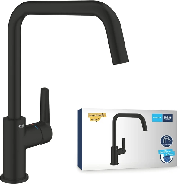 Grohe Start Quickfix Eviye Bataryası | 150° Dönüş Açısı | Mat Siyah | 304702430 ürün görseli 1