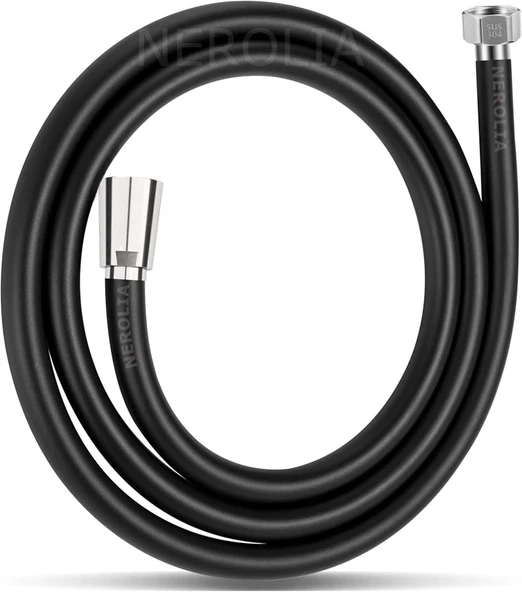 Nerolia 150Cm Siyah Pvc Banyo Duş Hortumu/Ultra Dayanıklı Banyo Spirali ürün görseli 1
