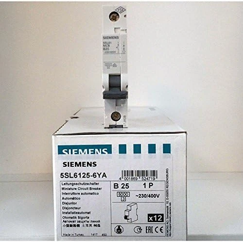 B Tip 25 Amper 6Ka Otomatik Sigorta 5Sl6125 6Ya Yeni Seri B1X25A B25 ürün görseli 1