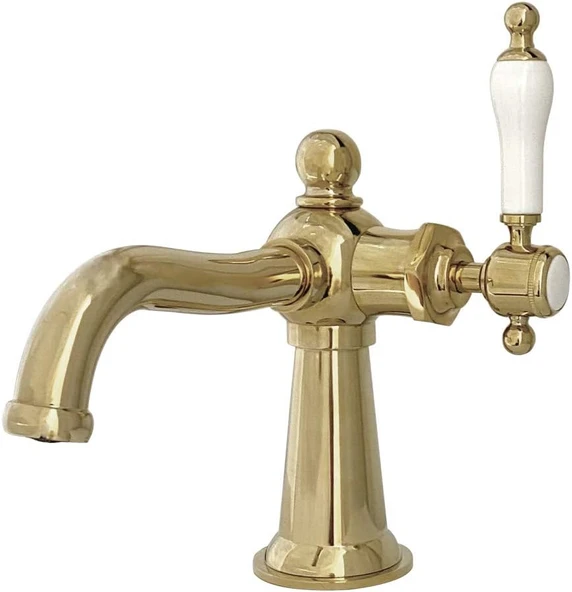 Brass Ks154Klpb Whitaker Tek Kollu Banyo Musluğu, Push Pop-Up, Cilalı Pirinç ürün görseli 1