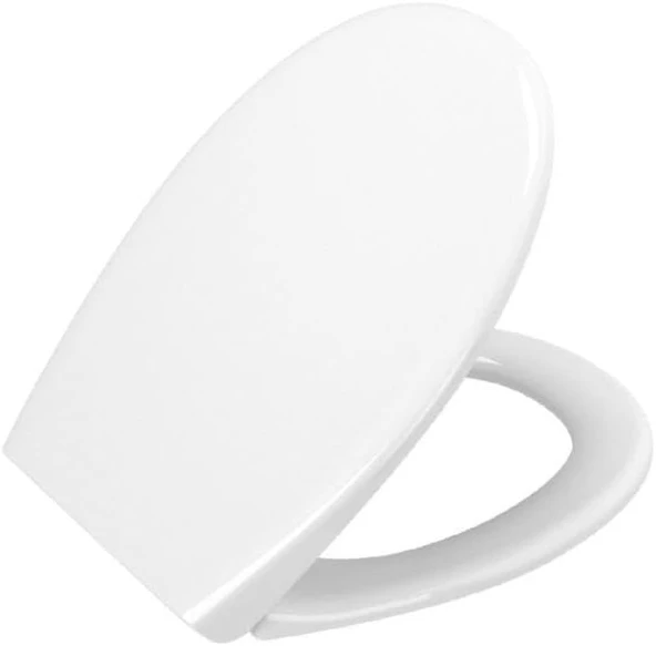 S10 Klozet Kapağı 84-003-009, Yavaş Kapanır, Duroplast, Sandviç Tip, Metal Menteşeli, Beyaz ürün görseli 1