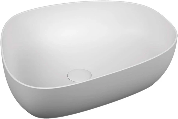 Outline 5991B401-0016 Asimetrik Lavabo, 56 Cm, Mat Beyaz ürün görseli 1