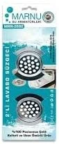 Feyza Yapi Paslanmaz Lavabo Süzgeci 2'Li Lavabo Evye Süzgeci Lavabo İçi Süzgeç 6 Cm Metal Önleyici Temizlik Ürünü Pratik Ergonomik Kolay Sök-Tak Modüllü ürün görseli 1