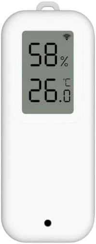 Zigbee Mini Lcd Ekranlı Sıcaklık Nem Sensörü (Tuya - Smartlife, Zigbee2Mqtt Uyumlu) Ip65 ürün görseli 1