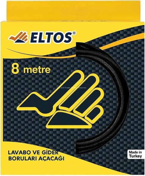 Lavabo Açma Teli, 6 Mm Kalınlık, Dayanıklı, Metal Tel, Lavabo Gider Borusu Açacağı, Tıkanıklık Giderici, Spiral Tel, Ergonomik Sap, Kolay Kullanım, Lavabo, Tuvalet, Banyo, Gider Açıcı (8 M) ürün görseli 1