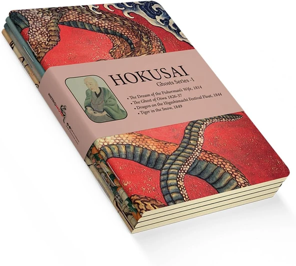 Retronote Hokusai 4'Lü Defter Seti 5, Ghosts Series I, Çizgisiz, 64 Sayfa, 14X21Cm ürün görseli 1