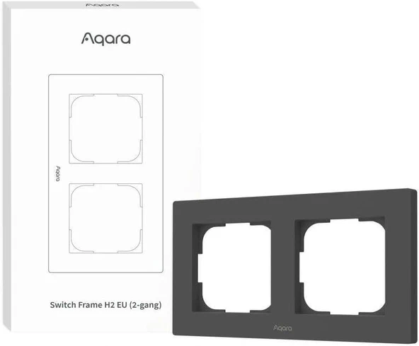 Aqara Anahtar Çerçevesi 2'Li Gri Fe-X01D-G ürün görseli 1