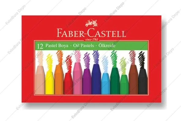 Faber-Castell Pastel Boya, 12 Renk, Yumuşak Rahat Kullanım, Renkler, Kağıt Taş Üzeri Uygun ürün görseli 1