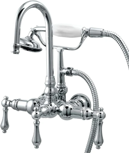 Brass Cc8T1 El Duşlu Küvet Bataryası, Cilalı Krom, 8.6 Cm Merkez Mesafesi ürün görseli 1