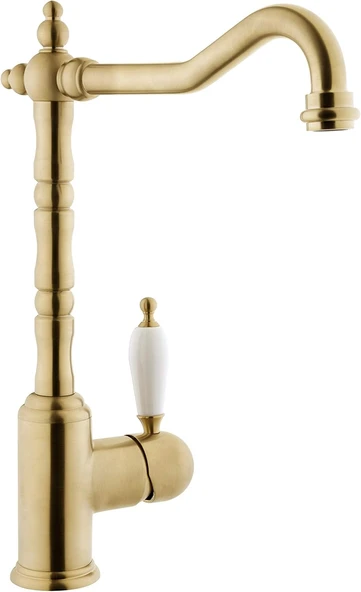 Artema Verona A4215433 Eviye Bataryası, 265 Mm Yükseklik, 12 Litre/Dk Akış Hızı, Saten Altın ürün görseli 1