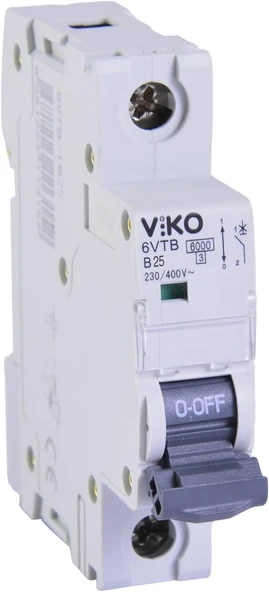 6Vtb-1B25 Otomatik Sigorta 6Ka B Tipi 1 Kutup 25A ürün görseli 1