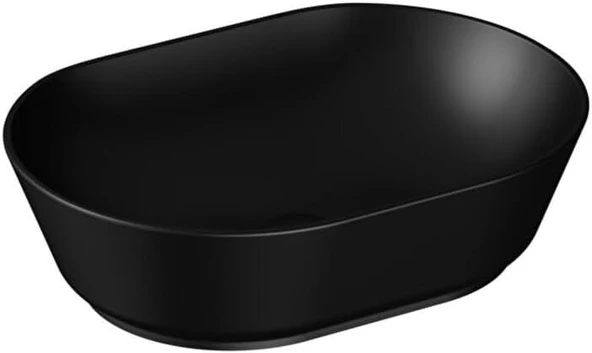 Geo 7427B083-0016 Oval Çanak Lavabo, 55 Cm, Mat Siyah ürün görseli 1