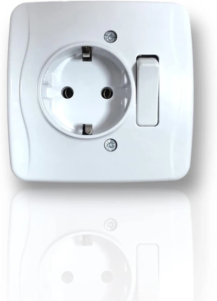 Tek-İş 524335 Priz Anahtarlı, Beyaz ürün görseli 1