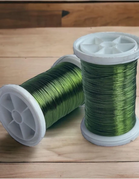 Gürbüz Filografi 0.30 Mm (100Gr- 150M) Yeşil Renkli Bakır Filografi Teli ürün görseli 1