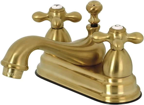 Brass Ks3607Ax Restorasyon 10,16 Cm Ortaya Monte Lavabo Musluğu, Saten Pirinç ürün görseli 1