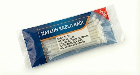 Smartizi 100 Adet Beyaz Kablo Bağı 10 Cm - Dayanıklı Plastik Cırt Kelepçe, Çok Amaçlı Kablo Düzenleyici Sabitleyici Seti ürün görseli 1