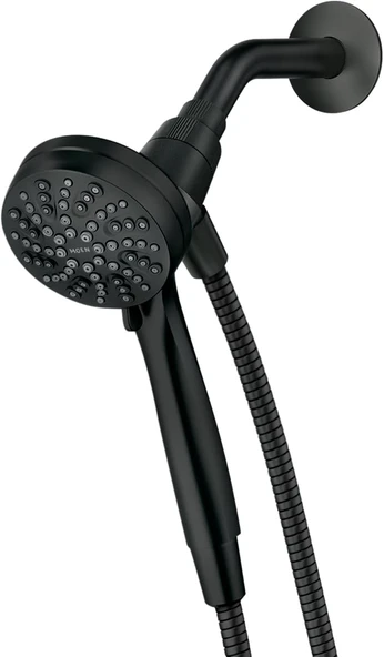 Moen 26100Bl Engage Hydroenergetix 8-Spray 5 Inç. Tek Duvara Monte Sabit Ayarlanabilir Duş Başlığı Krom, Mat Siyah ürün görseli 1