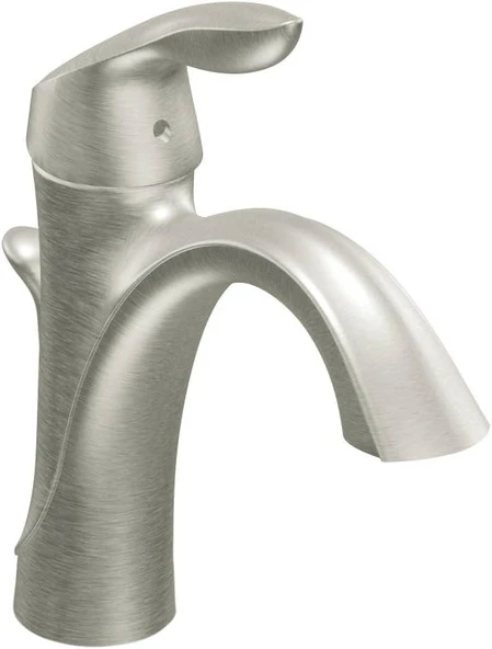Moen Eva One-Handle High Arc Bathroom Faucet, Brushed Nickel (6400Bn) ürün görseli 1