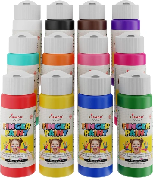 Tüm Renkler Parmak Boyası 12'Li Set 12X60Ml ürün görseli 1
