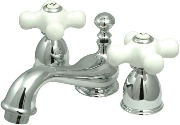 Elements Of Es3951Px Porselen Çapraz Saplı Yaygın Lavabo Bataryası, Mini, Parlak Krom ürün görseli 1