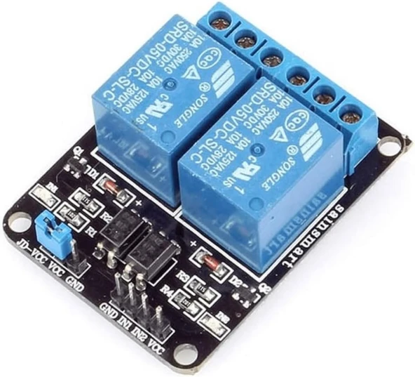 Arduino Ile Uyumlu Arm 2 Kanal Röle Modül 5V Dc ürün görseli 1