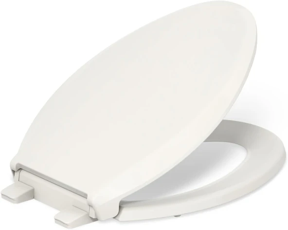 Kohler 4636-Rl-96 Cachet Readylatch Sessiz Kapat Uzatılmış Klozet Oturağı, Yumuşak Kapanan Klozet Koltuğu, Uzun Tuvaletler Için Klozet Koltukları, Bisküvi ürün görseli 1