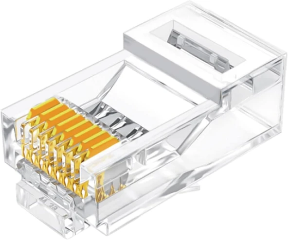 Veggieg Cat5E Rj45 8P8C Ethernet Konnektörü Altın Kaplama 102 Adet ürün görseli 1