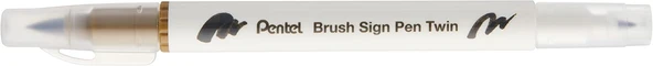 Pentel Brush Sing Pen Twin Çift Taraflı Fırça Uçlu Kalem Toprak ürün görseli 1
