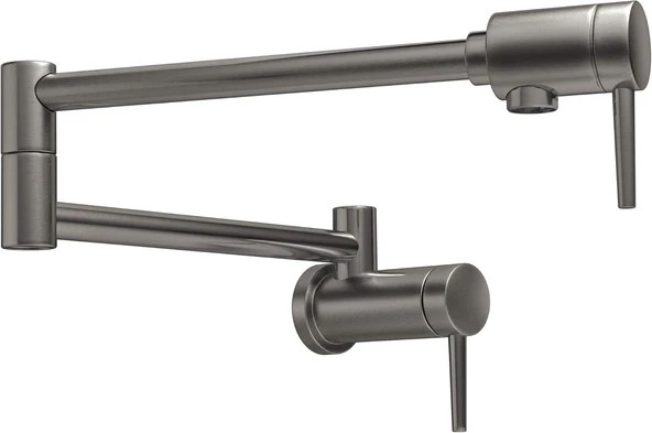 Faucet 1165Lf-Ks Çağdaş Pot Dolgu Duvara Montaj, Siyah Paslanmaz ürün görseli 1