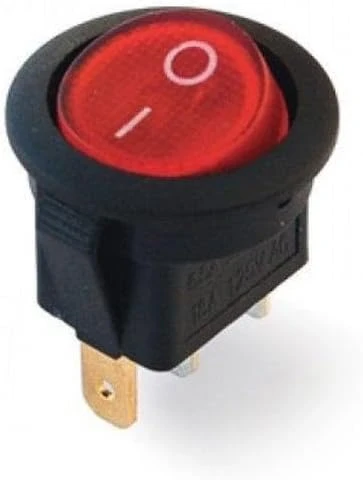 Sanec Ic-131A Yuvarlak Işıklı Anahtar On-Off 3P 12V Dc ürün görseli 1