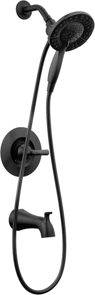 Faucet Arvo 14 Serisi Tek Kollu Küvet Duş Seti Seti, 4 Püskürtme Girişine Sahip Duş Musluğu 2'Si 1 Arada Hortumlu Çift El Tipi Duş Başlığı, Mat Siyah 144840-Bl-I (Valf Dahildir) ürün görseli 1