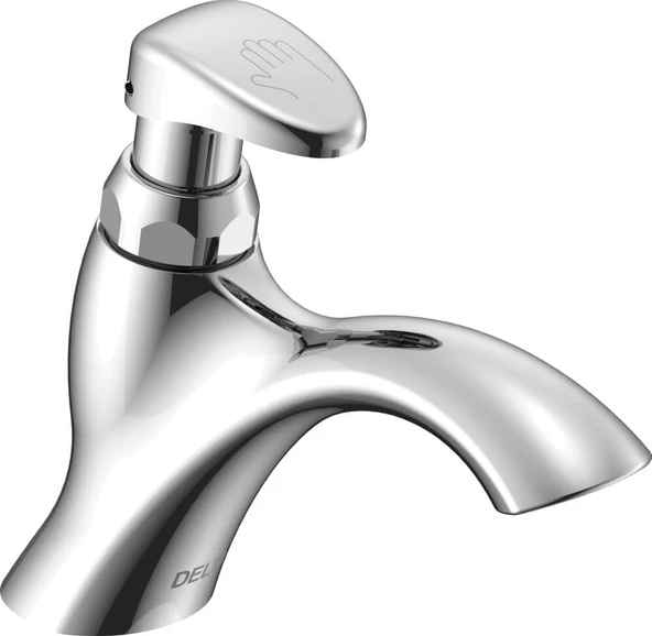 Faucet 87T105 87T Tek Delik Ölçme Yavaş Yakın Banyo Bataryası, Krom, 6.35 X 1.9 X 6.35 Inç ürün görseli 1