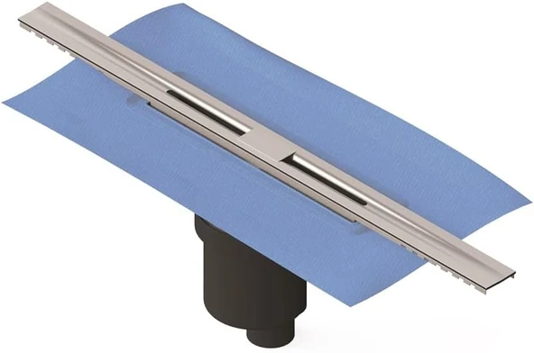 V-Flow Clear-Cut 5701678 Duş Kanalı, Alttan Çıkışlı, 60 Cm, Parlak Krom ürün görseli 1