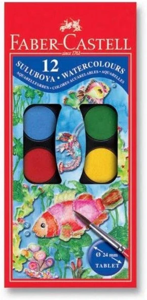 Faber-Castell Suluboya 12 Renk Küçük Boy (5292 125401) ürün görseli 1