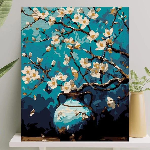 Sayılarla Boyama Tuval Seti Fırça Boya Dahil Çıtaya Gerili 40X50 Cm - Bahar ürün görseli 1