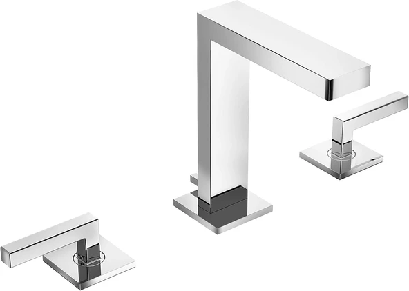 Symmons Slw-3612-1.0 Duro İki Saplı Geniş Lavabo Musluğu, Krom, 1.0 Gpm ürün görseli 1