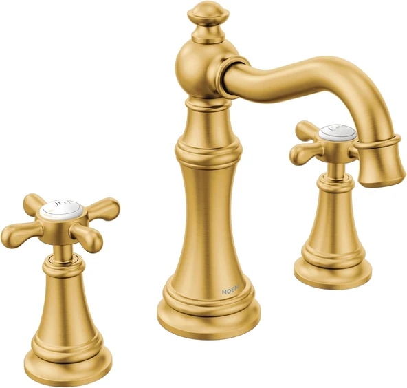Moen Ts42114Bg Weymouth Banyo Musluğu, Fırçalanmış Altın ürün görseli 1