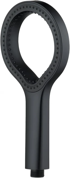Kyrotech Yuvarlak Siyah Duş Başlığı – İnce Akışlı, Yumuşak Su Etkili, Şık Ergonomik Tasarım, Abs Malzeme, Banyo Başlığı ürün görseli 1