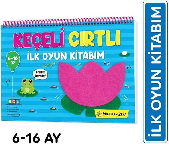 Yükselen Zeka İlk Cırt Cırtlı Keçeli Etkinlik Kitabım - İlk Oyun Kitabım (6-16 Ay), 978-625-7632-78-2 ürün görseli 1