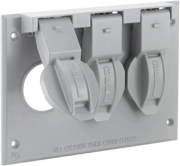 Hubbell-Bell 1-Kat Dikey Box Mount Single 1.406-Inç Hava Şartlarına Dayanıklı Kılıf, 5093-0 ürün görseli 1