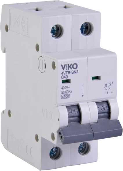 4Vtb-2C40 Otomatik Sigorta 4,5Ka C Tipi 2 Kutup 40A ürün görseli 1