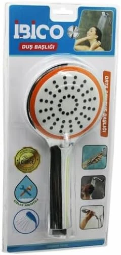Krom Duş Başlığı, Yuvarlak Bombeli, 10.7 Cm Çap, Kademeli Akış, Vakumlu, 13 Cm Saplı, Orta Boy ürün görseli 1