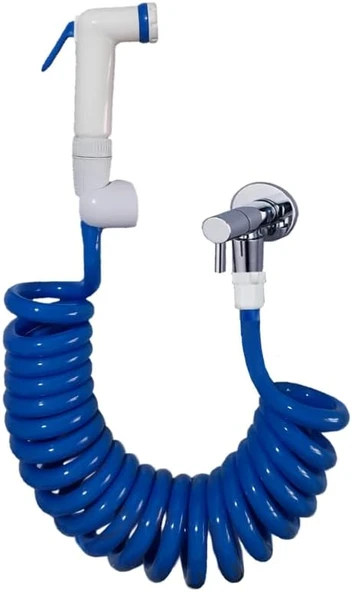 Spiral Taharet Matik Hortum Seti 150 Cm (Mavi) ürün görseli 1