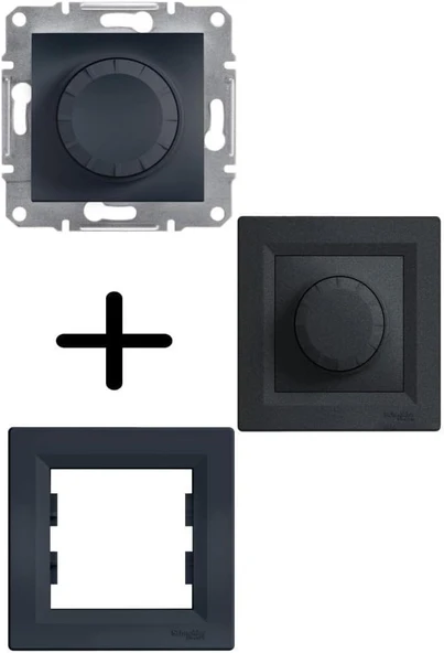 Schneider Asfora Antrasit Dimmer 600Va Rl Tip - Çerçeveli Eph6400171 ürün görseli 1